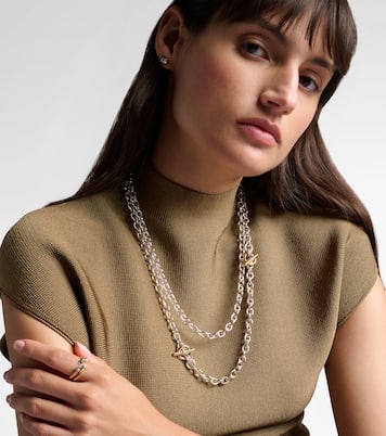 Collar de cadena DY Mercer® de oro de 18 ct y plata de ley con diamantes | David Yurman