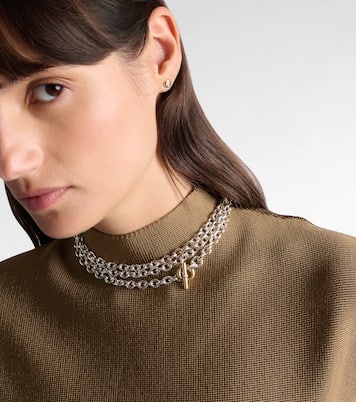 Collar de cadena DY Mercer® de oro de 18 ct y plata de ley con diamantes | David Yurman