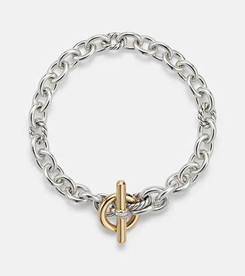 Collar de cadena DY Mercer® de oro de 18 ct y plata de ley con diamantes | David Yurman