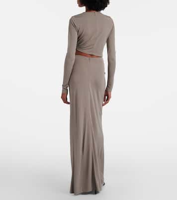 Bezel Quartz gathered jersey maxi skirt | Christopher Esber