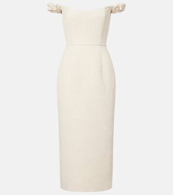 Bridal Amina wool-blend jacquard midi dress | Markarian