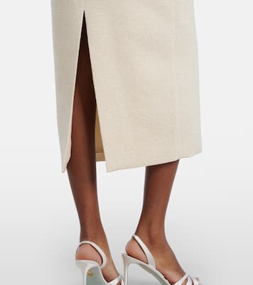 Bridal Amina wool-blend jacquard midi dress | Markarian