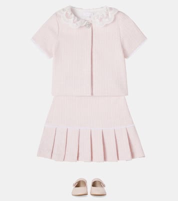 Lace-trimmed tweed jacket and skirt set  | Patachou