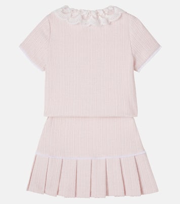 Lace-trimmed tweed jacket and skirt set  | Patachou