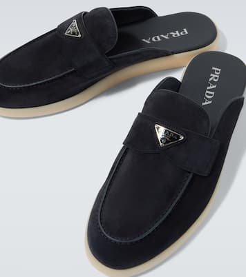 Slippers aus Veloursleder | Prada