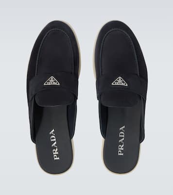 Slippers aus Veloursleder | Prada