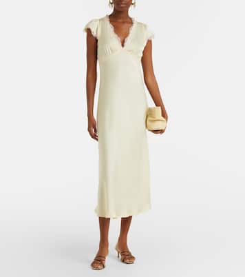 Midikleid Gala aus Satin mit Spitze | Faithfull