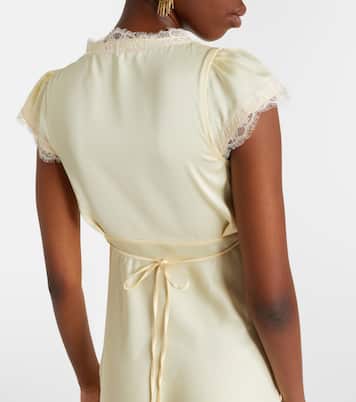 Midikleid Gala aus Satin mit Spitze | Faithfull