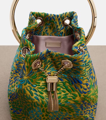 Bon Bon brocade bucket bag | Jimmy Choo