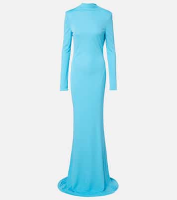 Open-back crêpe jersey gown | Tom Ford