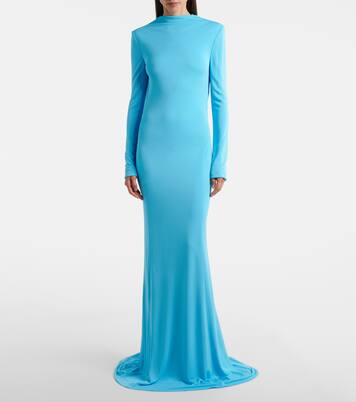Open-back crêpe jersey gown | Tom Ford