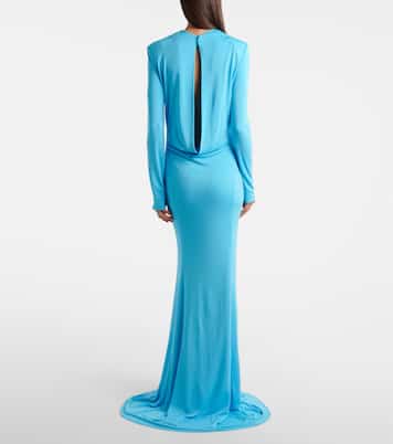Open-back crêpe jersey gown | Tom Ford