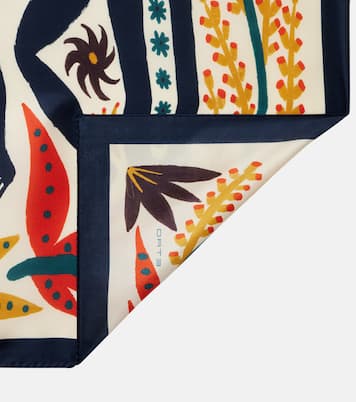Printed silk twill scarf | Etro