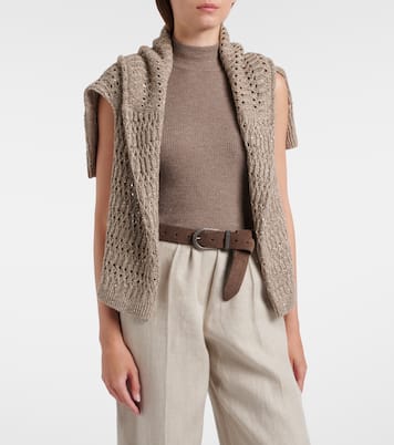 Knitted lamé top | Brunello Cucinelli