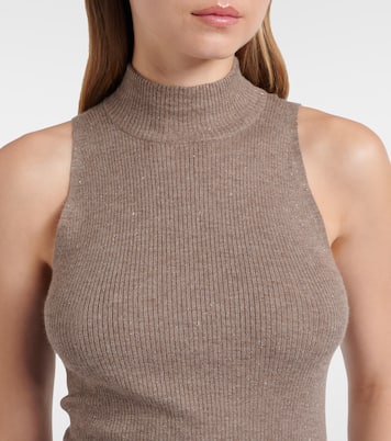 Knitted lamé top | Brunello Cucinelli