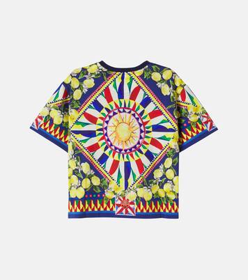 Camiseta Carretto de jersey de algodón | Dolce&Gabbana Kids