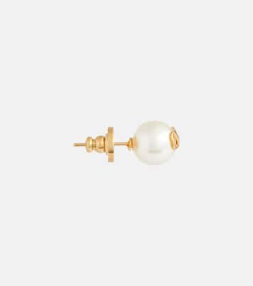VLogo faux pearl earrings | Valentino