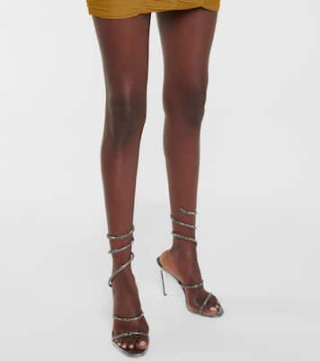 Verzierte Sandalen Cleo aus Leder | Rene Caovilla