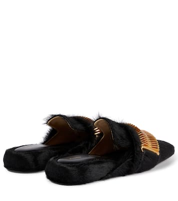 Slippers Quad Coil in pelliccia | Proenza Schouler