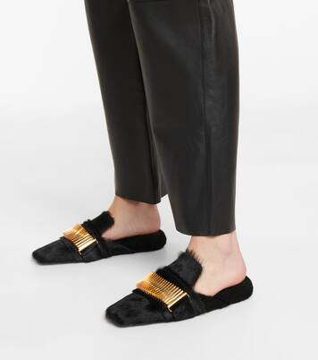 Slippers Quad Coil in pelliccia | Proenza Schouler