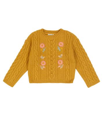 Georgette embroidered cable-knit sweater | Louise Misha