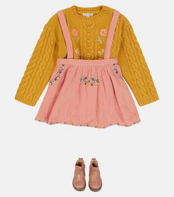 Georgette embroidered cable-knit sweater | Louise Misha