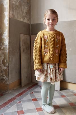 Georgette embroidered cable-knit sweater | Louise Misha