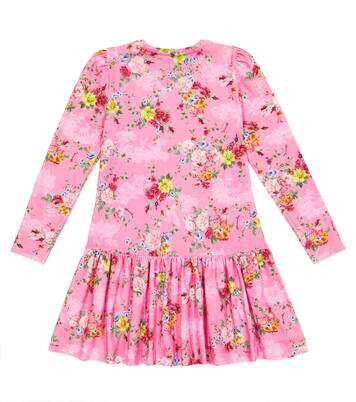 Floral cotton-blend jersey dress | Monnalisa
