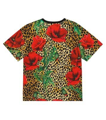 Floral cotton jersey T-shirt | Dolce&Gabbana Kids