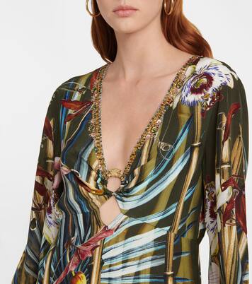 Bedrucktes Maxikleid aus Seide | Camilla