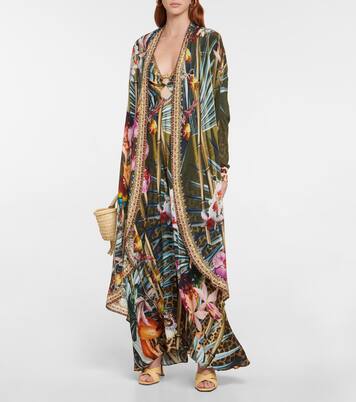 Bedrucktes Maxikleid aus Seide | Camilla