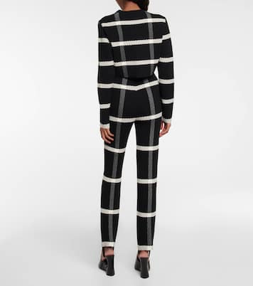Leggings en mezcla de lana a cuadros | Alaïa