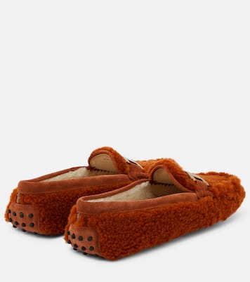 Embellished shearling loafers | Tod's