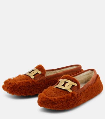 Embellished shearling loafers | Tod's