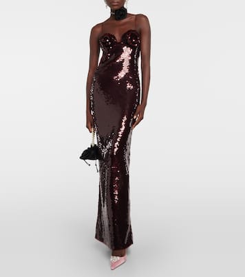 Pumps slingback in raso con cristalli | Magda Butrym