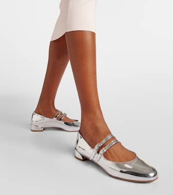 Sweet Jane metallic leather Mary Jane flats | Christian Louboutin