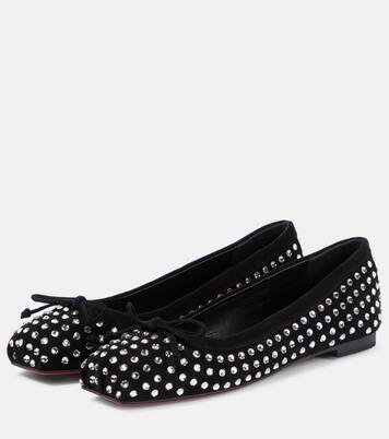 Mamadrague embellished suede ballet flats | Christian Louboutin