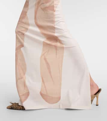 x Katerina Jebb – Robe longue imprimée | Acne Studios