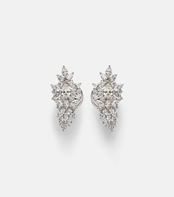 Orecchini in oro bianco 18kt con diamanti | Yeprem