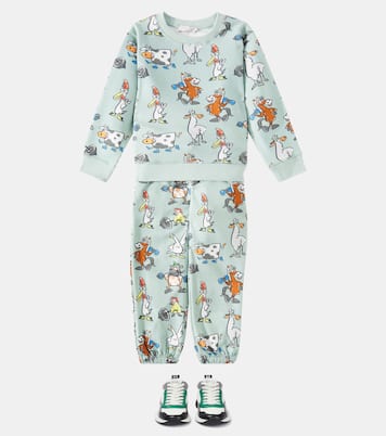 Printed cotton sweatshirt and sweatpants set | Stella McCartney Kids