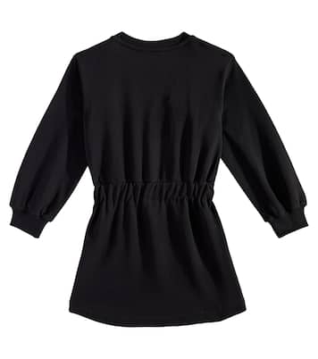 Robe sweat-shirt en coton à logo | Balmain Kids
