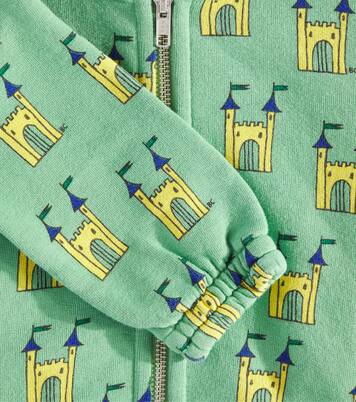 Baby printed cotton zip-up hoodie | Bobo Choses