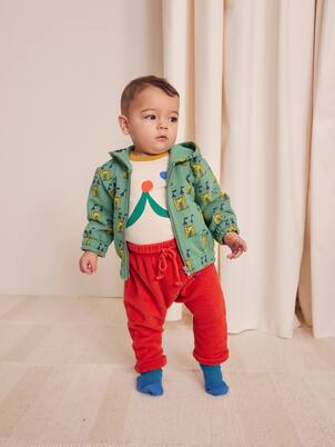 Baby printed cotton zip-up hoodie | Bobo Choses