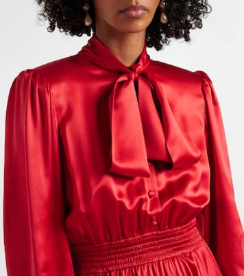 Hemdblusenkleid aus Seidensatin | Dolce&Gabbana