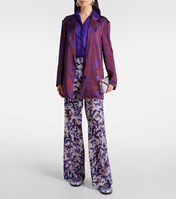 鳄鱼纹效果皮革乐福鞋 | Dries Van Noten