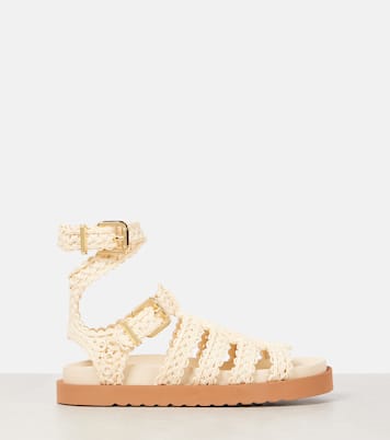Goldie raffia gladiator sandals | Zimmermann
