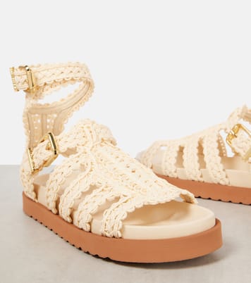 Goldie raffia gladiator sandals | Zimmermann