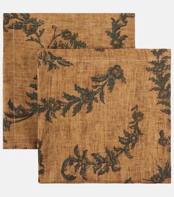 Teigne set of 2 printed linen napkins | The House of Lyria