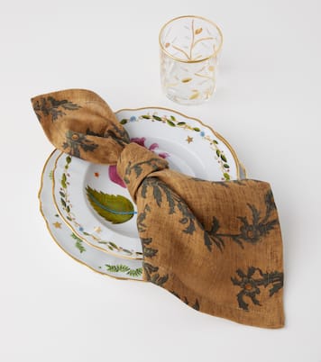 Teigne set of 2 printed linen napkins | The House of Lyria