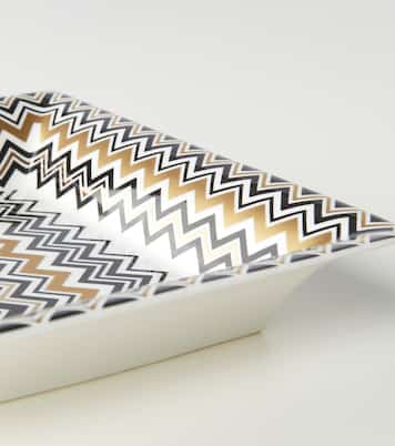 Zigzag Gold decorative tray | Missoni